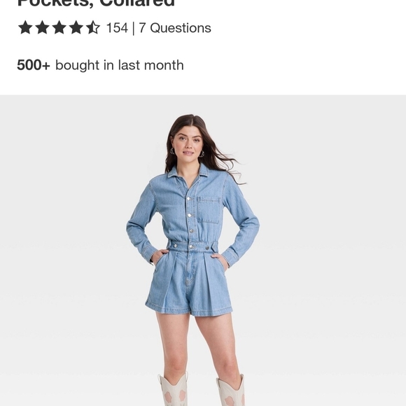 Universal Thread Light Blue Denim Jumpsuit - Picture 12 of 12